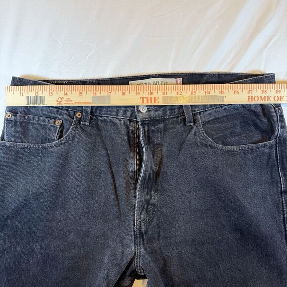 Vintage Levis 505 Jeans Mens 38x30 Black Gray Y2K Straight Red Tag - Picture 16 of 16